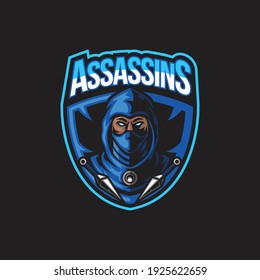 assassins mascot logo for esport