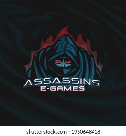 Assassins Rogue Logo Team Electronic Sports Avatar. Icon Ninja Warrior Fighter Logotype Gamer Style.