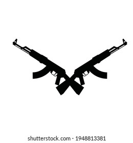 diseño de vectores cruzados de armas de fuego