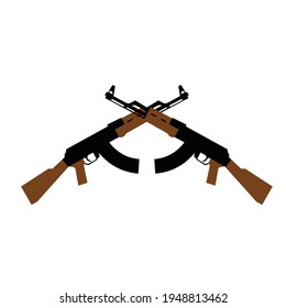 Assault Fire Arms Cross Vector Design