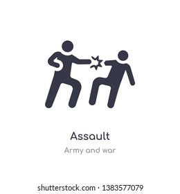 assault icon. isolated assault icon vector illustration from army and war collection. editable sing symbol can be use for web site and mobile app