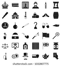 Assault icons set. Simple set of 36 assault vector icons for web isolated on white background