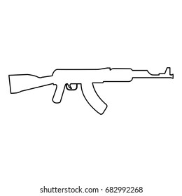 Assault rifle black icon .
