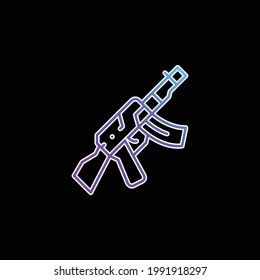 Icono de vector de degradado azul Rifle de ataque