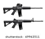 Assault rifle carabine vector