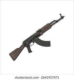 assault rifle creative vector illustration
