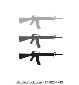 assault rifle. flat vector illustration