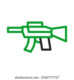 Assault rifle icon. Concept of weapon, war, and military.