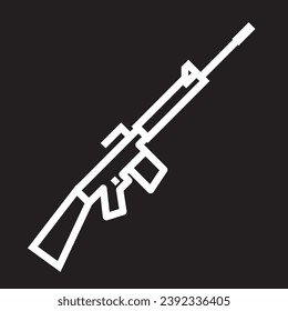 assault rifle icon, simple weapon, vector illustration 