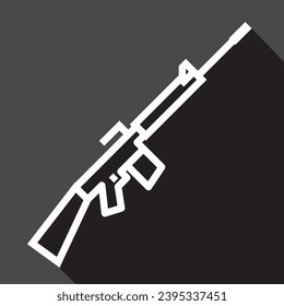 assault rifle icon, simple weapon, vector illustration 