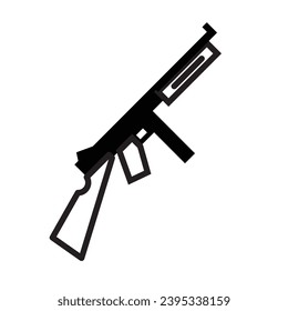 assault rifle icon, simple weapon, vector illustration 