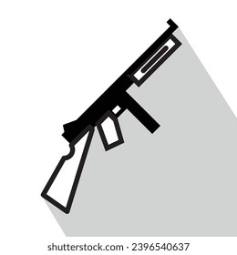assault rifle icon, simple weapon, vector illustration 