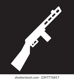 assault rifle icon, simple weapon, vector illustration 