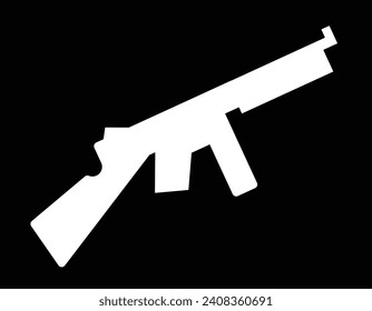 assault rifle icon, simple weapon, vector illustration 