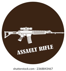 Assault rifle icon vector illustration design