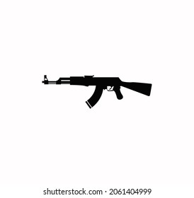 Sturmgewehr-Symbol, Vektorgrafik auf weißem Hintergrund