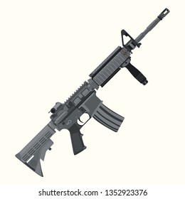 Assault rifle M4. vector illustration
