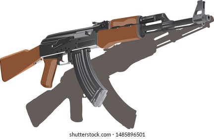  assault rifle ready to fire