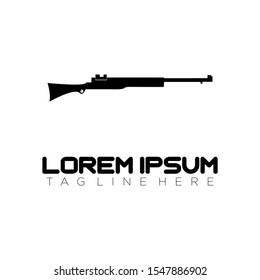 assault rifle with scope logo design