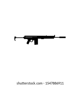 assault rifle with scope logo design