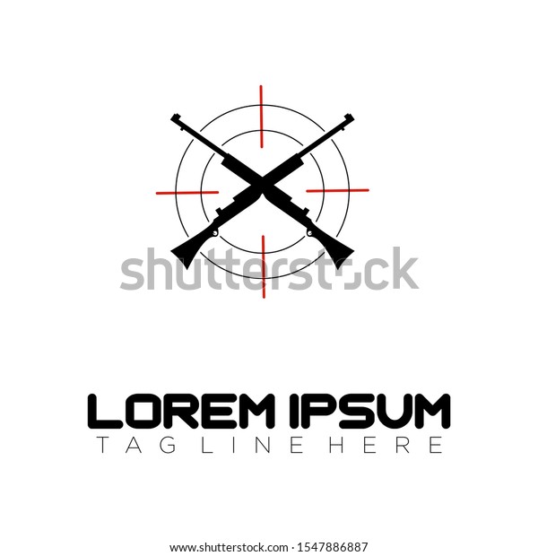 Assault Rifle Scope Logo Design Stock Vector (Royalty Free) 1547886887 ...