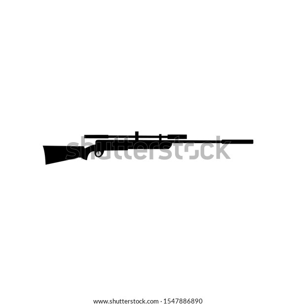 Assault Rifle Scope Logo Design vector de stock (libre de regalías