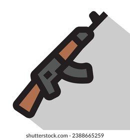 assault rifle simple icon, vector illustration 