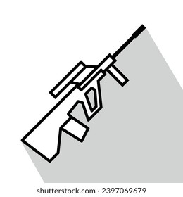 assault rifle simple icon, vector illustration 