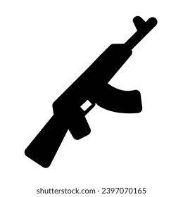 assault rifle simple icon, vector illustration 