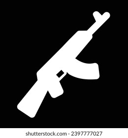 assault rifle simple icon, vector illustration 