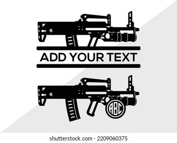 Ilustración de vectores impresos SVG Rifle Assault