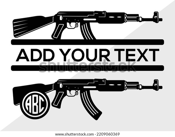 Assault Rifle Svg Printable Vector Illustration 库存矢量图（免版税）2209060369 ...