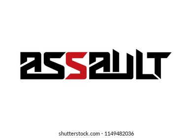 Assault typography design vector, for t-shirt, poster and other uses