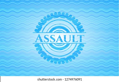 Assault water style badge.