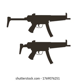 diseño vectorial de silueta de arma de asalto. rifa militar