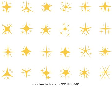 
assemblage of stars decorated with yellow
