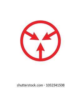 assemble arrows circle symbol logo vector