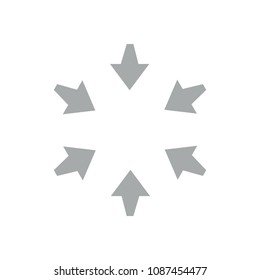assemble arrows negative space design logo