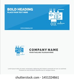 Assemble, Customize, Electronics, Engineering, Parts SOlid Icon Website Banner and Business Logo Template