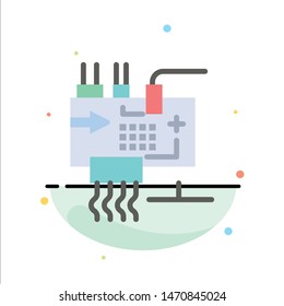 Assemble, Customize, Electronics, Engineering, Parts Abstract Flat Color Icon Template. Vector Icon Template background