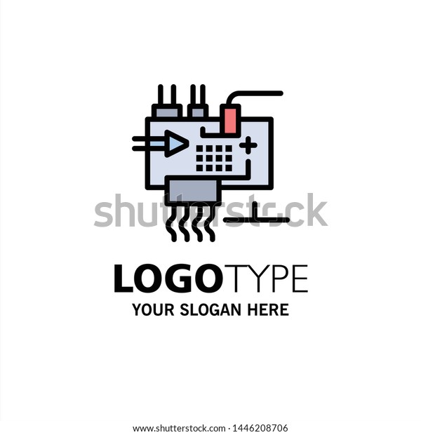 Assemble, Customize, Electronics, Engineering,\
Parts Business Logo Template. Flat\
Color