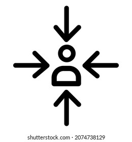 Assemble icon illustration for business and management on isolated background design
