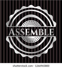 Assemble silver emblem or badge