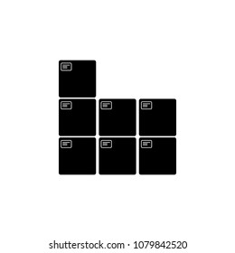 assembled boxes illustration. Element of a logistic for mobile concept and web apps. Detailed illustration of assembled boxes can be used for web and mobile. Premium icon on white background