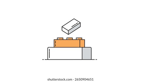 Assembling building blocks together forming connections and structural integrity
