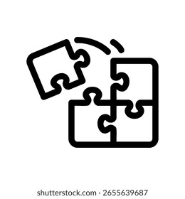 Montando um quebra-cabeça, um símbolo de resolução de problemas