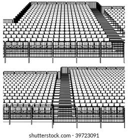 Assembling Structure For Sports Stadiums Vector 03