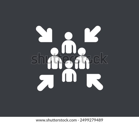 Assembly area icon. Assembly area, emergency assembly icon set vector