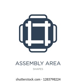 assembly area icon vector on white background, assembly area trendy filled icons from Shapes collection, assembly area vector illustration