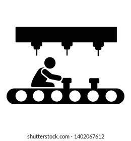 Assembly, automation, robot, manufacturing icon. Element of manufacturing icon. Premium quality graphic design icon. Signs and symbols collection icon for websites, web design